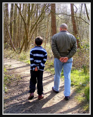 Grandfather with son